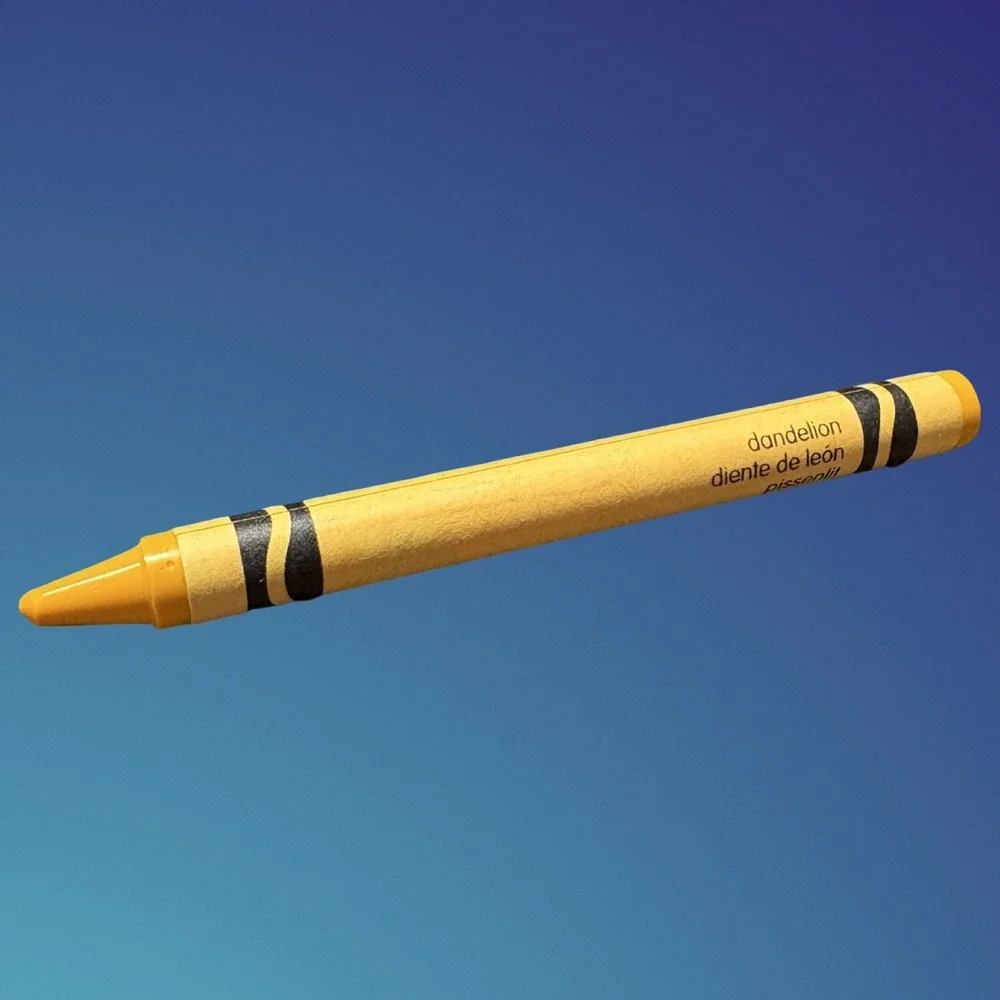 Crayola 64 Count Crayons with Built-In Sharpener Classic 2004 Dandelion Yellow